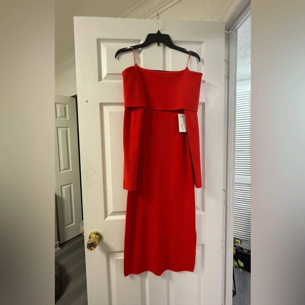 New BOLD elements Vibrant Red Knit dress - Picture 7 of 11